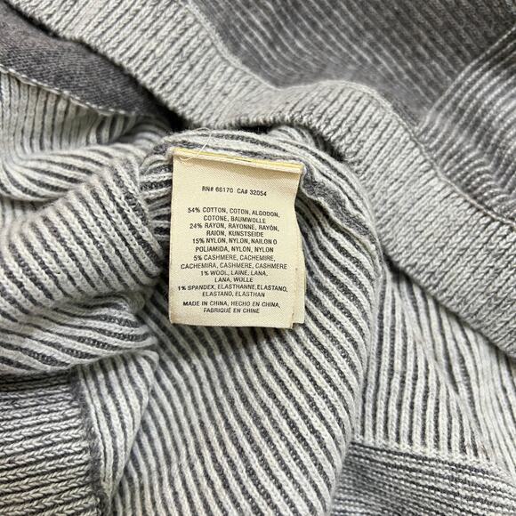 Anthropologie Moth Madison Park Cozy Gray Knit Poncho Sweater XS/S - Picture 8 of 10